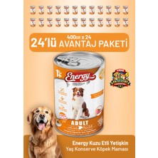 Dog food energy Kuzu Etli Yetişkin Yaş Köpek Maması 400 G - 24 Adet