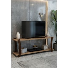 Çam Ahşap Raflı Tv Ünitesi Tv Sehpası 120X30 cm Şık ve Ergonomik