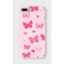 Karsu Design iPhone 8 Plus Uyumlu Baskılı Şeffaf Telefon Kılıfı | Koleksiyon: Pink Aesthetic