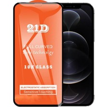 ProPice Prop Apple Uyumlu   iPhone 12 Pro Ekran Koruyucu 21D Tam Kaplayan Kavisli
