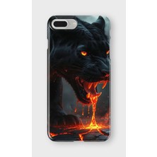Karsu Design iPhone 7 Plus Uyumlu Baskılı Şeffaf Telefon Kılıfı | Koleksiyon: Minimal Black Panther