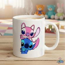 Stitch Oyuncak Temalı Hediyelik Kupa Bardak - Arkadaşa Hediye Tasarım Baskılı Porselen Bardak