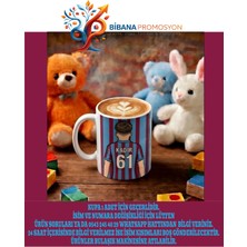 Trabzonspor Tek Erkek Özel Isim ve Forma Numaralı Kupa Hediye Tasarım Porselen Bardak