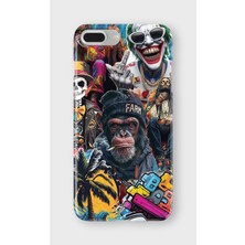 Karsu Design iPhone 8 Plus Uyumlu Baskılı Şeffaf Telefon Kılıfı | Koleksiyon: Drip Art