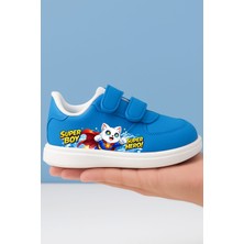 Lias Shoes Super  Hero  Beyaz  Kedicik  Baskılı Erkek Çocuk Spor Ayakkabı ve Sneakers
