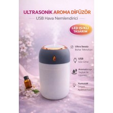 Uslucan Alışveriş Alaska Ultrasonik Aroma Difüzör USB Hava Nemlendirici LED Işıklı Buhar Makinesi