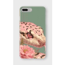 Karsu Design iPhone 8 Plus Uyumlu Baskılı Şeffaf Telefon Kılıfı | Koleksiyon: Aesthetic Snake