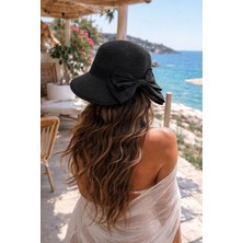 Aydın Şapkacınız Ultra Premium %100 Hasır Kadın Şapka – Zarif Fiyonk Detaylı, Yazlık Şıklığın Ikonu