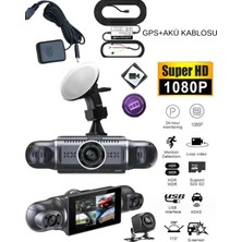 Qifit 4 Açı Araç Içi  Kamera 1080P Hd Gps Modül Birlikte Kendi Hafızası 32GB Hardwit Kablosu Hediye Mobil Uygulama Desteği