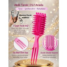 Yurish Mucizevi Tarak ve Akıllı Fırça 3 In 1 Saç Fırçası Kıvırcık Saç Belirginleştirici Düzleştirici Bukle Tarak 2'li Set