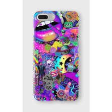 Karsu Design iPhone 8 Plus Uyumlu Baskılı Şeffaf Telefon Kılıfı | Koleksiyon: Neon Light Designs