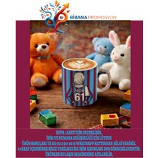 Trabzonspor Türbanlı Kadın Özel Isim ve Forma Numaralı Kupa Hediye Tasarım Porselen Bardak