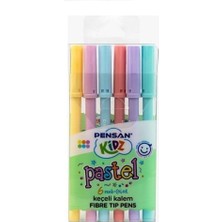  pensan kidz keçeli kalem 6 renk pastel