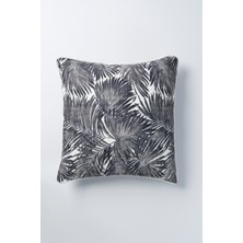 Lacivert Palmiye Biyeli 45X45 cm  Kırlent Kılıfı