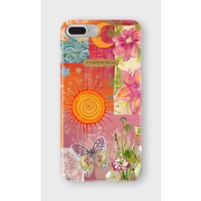 Karsu Design iPhone 6/6s Plus Uyumlu Baskılı Şeffaf Telefon Kılıfı | Koleksiyon: Boho Sun And Moon