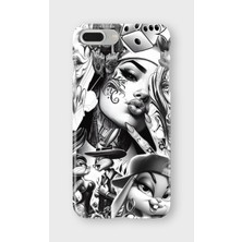 Karsu Design iPhone 8 Plus Uyumlu Baskılı Şeffaf Telefon Kılıfı | Koleksiyon: Drip Art