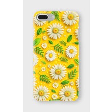 Karsu Design iPhone 8 Plus Uyumlu Baskılı Şeffaf Telefon Kılıfı | Koleksiyon: Soft Daisy