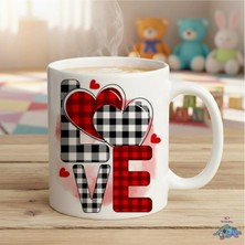 Love Sevgili Temalı Hediyelik Kupa Bardak - Arkadaşa Hediye Tasarım Baskılı Porselen Bardak