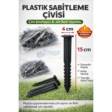 Mgf Plast Mgf 100 Adet Çim Ayırıcı Kazığı 15 cm Çim Ayracı Kazığı Çim Sınırlayıcı Kazığı Bordür Kazık Plastik Jüt Çivi
