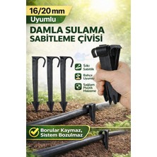 Mgf Plast 50 Adet Damla Sulama Hortumu Sabitleme Kazığı-Damlama Kazık-Plastik Kazık