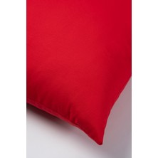 Kırmızı 45X45 cm Su Itici Leke Tutmaz Kırlent Kılıfı