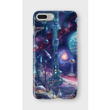 Karsu Design iPhone 7 Plus Uyumlu Baskılı Şeffaf Telefon Kılıfı | Koleksiyon: Cyberpunk Theme
