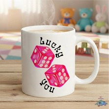 Zar Şans Sen Temalı Hediyelik Kupa Bardak - Arkadaşa Hediye Tasarım Baskılı Porselen Bardak