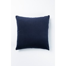 Lacivert Kadife Görünümlü Velvet Look 45X45 cm Kırlent Kılıfı