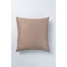 Bej Kadife Görünümlü Velvet Look 45X45 cm Kırlent Kılıfı