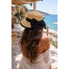 Aydın Şapkacınız Ultra Premium %100 Hasır Kadın Şapka – Zarif Fiyonk Detaylı, Yazlık Şıklığın Ikonu