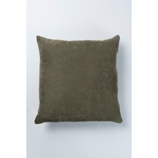 Kahverengi Kadife Görünümlü Velvet Look 45X45 cm Kırlent Kılıfı