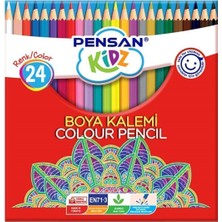  pensan kidz kuru boya kalemi 24 renk tam boy pe56324tbkb