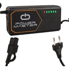 Ayt Powermaster PM-31801 60 Volt - 20 Amper Iec C15 Dişi Uçlu Kapasite Göstergeli Elektrikli Bisiklet Şarj Akü Cihazı (ADJ160-01)
