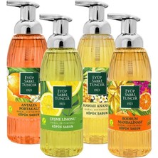 Eyüp Sabri Tuncer 4'lü Köpük Sabun Seti 500 ml Doğal Zeytinyağlı Hawaii Ananas Çeşme Limonu