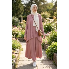 Bürümcük Kumaş Fitilli Ikili Takım 6371-03 Pudra