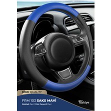 Direksiyon Kılıfı Poşetli Geçme 38CM Noktalı Siyah Düz Mavi F103 Pınuk Saksesuar