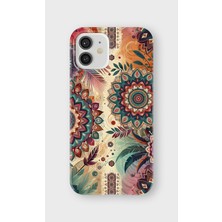 Karsu Design iPhone 12 Uyumlu Baskılı Şeffaf Telefon Kılıfı | Koleksiyon: Mandala Art