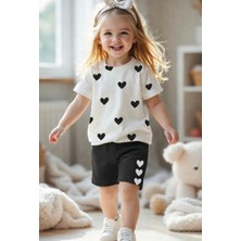 Kız Çocuk Yazlık Şortlu Alt Üst Pamuklu Takım