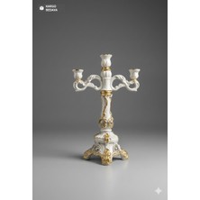 Klasik Zarafet: Üç Kollu Dekoratif Şamdan