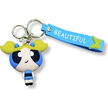 Teknofun Powerpuff Girls Blossom Premium 3D Figürlü Bilek Kayışlı Anahtarlık - 1 Adet