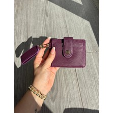 Sare Anahtarlık Detaylı Fermuarlı Kadın Mini Kartlık