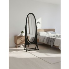 Gazzini Furniture Rivoli Ayaklı Ahşap Oval Boy Aynası 58X165