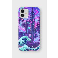 Karsu Design iPhone 12 Mini Uyumlu Baskılı Şeffaf Telefon Kılıfı | Koleksiyon: Vaporwave Retro
