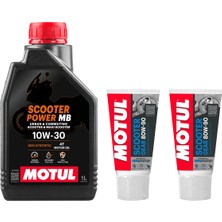 Motul Scooter Power 10W-30 (1l) + 2 Adet Scooter Gear (300ML) Pcx-Nmax-Activa