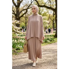 Bürümcük Kumaş Fitilli Ikili Takım 6371-05 Bej