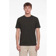 Sabri Özel Erkek Nefti Normal Kesim Regular Fit %100 Pamuk Dokuma Bisiklet Yaka Basic T-Shirt