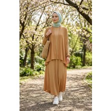 Bürümcük Kumaş Fitilli Ikili Takım 6371-02 Hardal