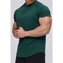 Genius Store Erkek Spor Tişört Running Sports Gym Reglan Oval Kesim Penye T-Shirt Ovalt-Shirt