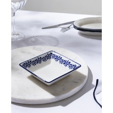 Madame Coco Reve Bleu Orva Kare Tabak - 12 cm - Mavi/beyaz