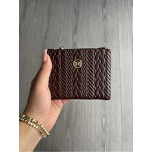 Livia Örgü Desenli Kadın Cüzdan –kartlık ve Bozuk Para Bölmeli, 12X9 cm
